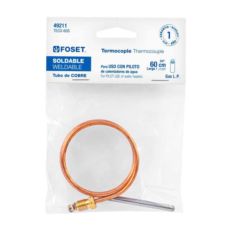 Termocople 60 cms Soldable Foset