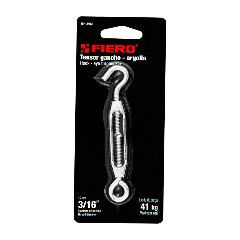 Tensor Zinc Gancho-Argolla Fiero 3/16" (5 mm)