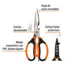 Tijera Multiusos de Acero Inoxidable para Cocina 8" Truper