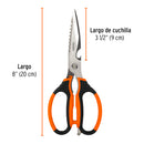 Tijera Multiusos de Acero Inoxidable para Cocina 8" Truper