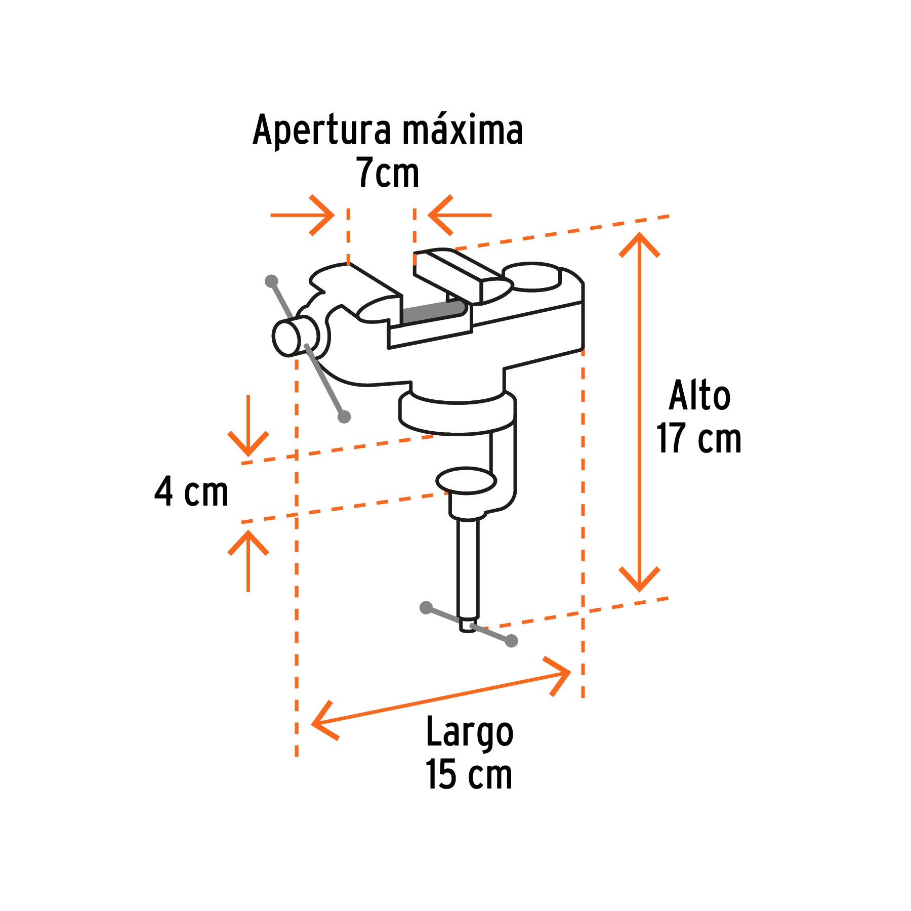 Tornillo de Banco para Joyero Truper 2"1/2