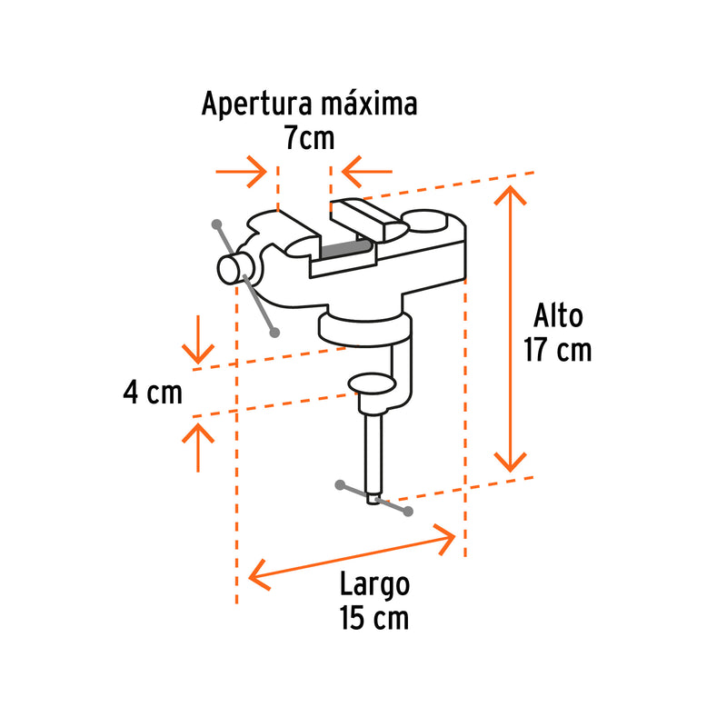 Tornillo de Banco para Joyero Truper 2"1/2