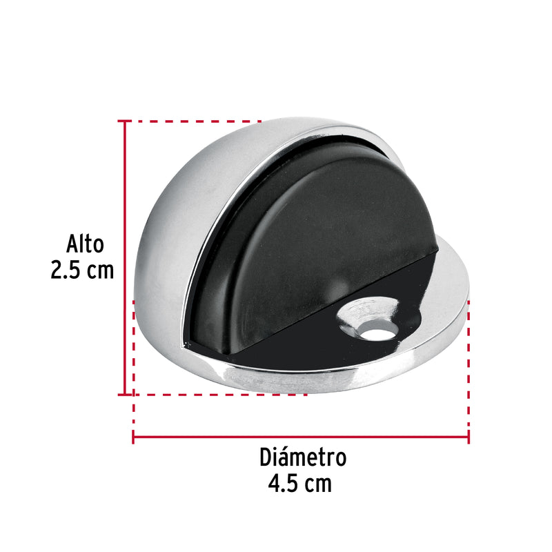 Tope Tipo Domo para Puerta Hermex Cromo