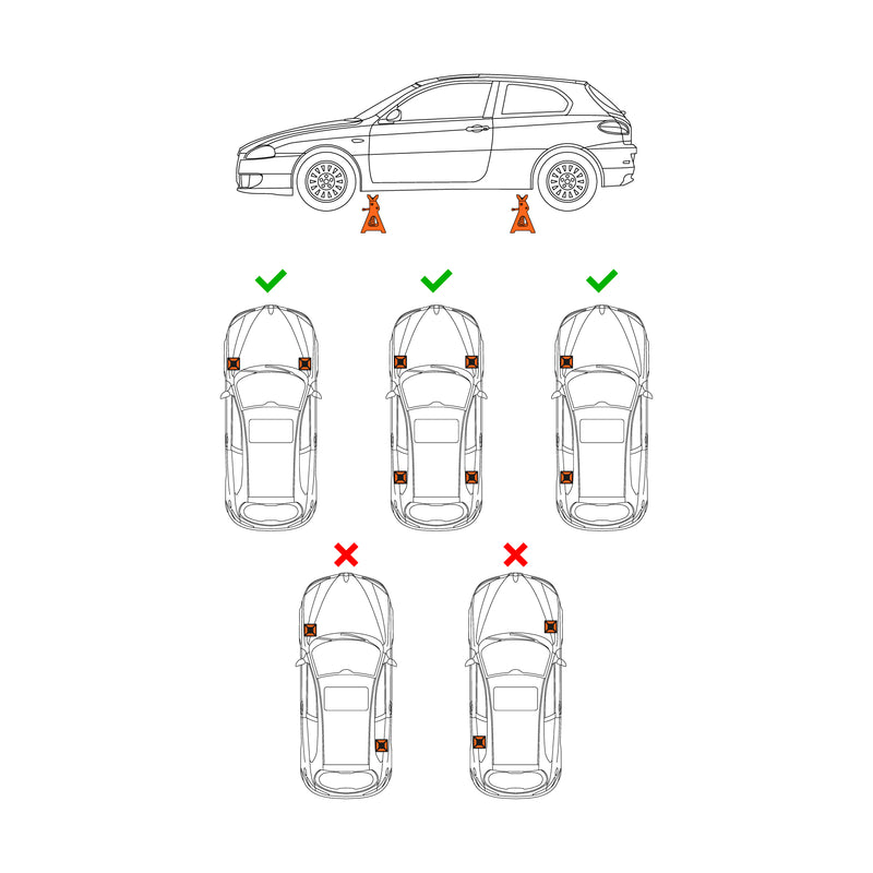 Torres para Auto de 3 Toneladas Truper Caja con 2 Piezas