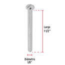 Tornillo Tipo Estufa 1/8" X 38 mm - 1"1/2 Fiero