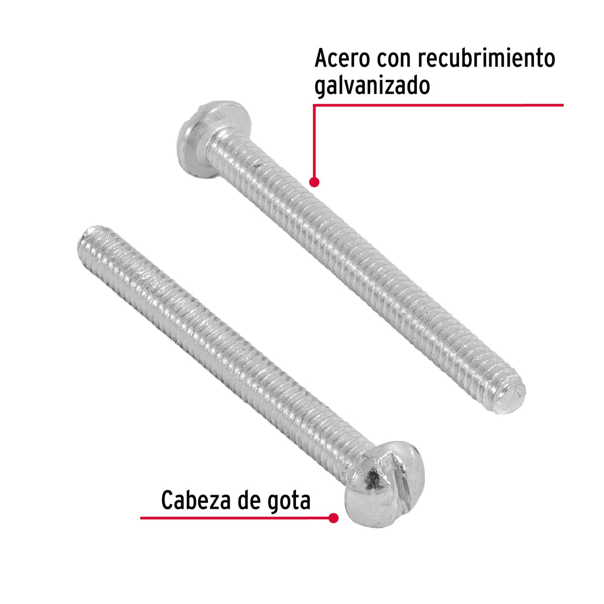 Tornillo Tipo Estufa 1/8" x 1"1/4 Fiero Bolsa 350 Piezas