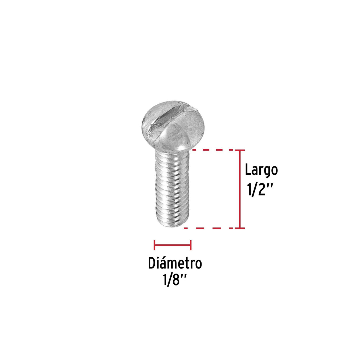 Tornillo Tipo Estufa 1/8" x  1/2" Fiero por Pieza