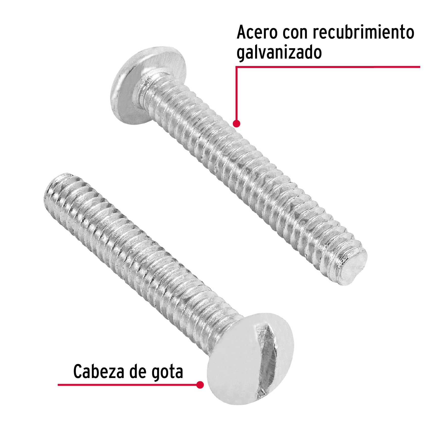 Tornillo Tipo Estufa 3/16" x 1"1/4 Fiero Bolsa 150 Piezas