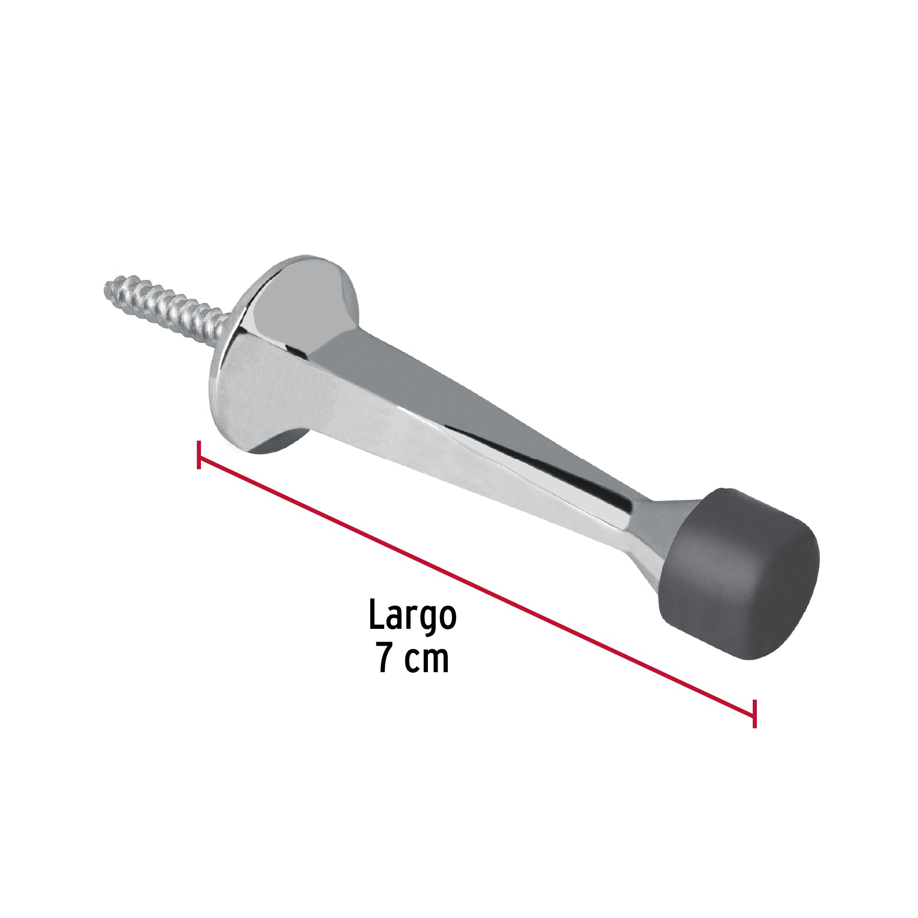 Tope Recto para Puerta Acabado Cromo HERMEX