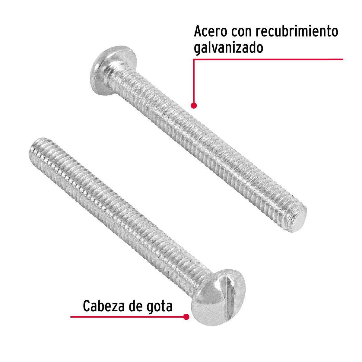 Tornillo Tipo Estufa 5/32" x 1"1/2 Fiero Bolsa 200 Piezas