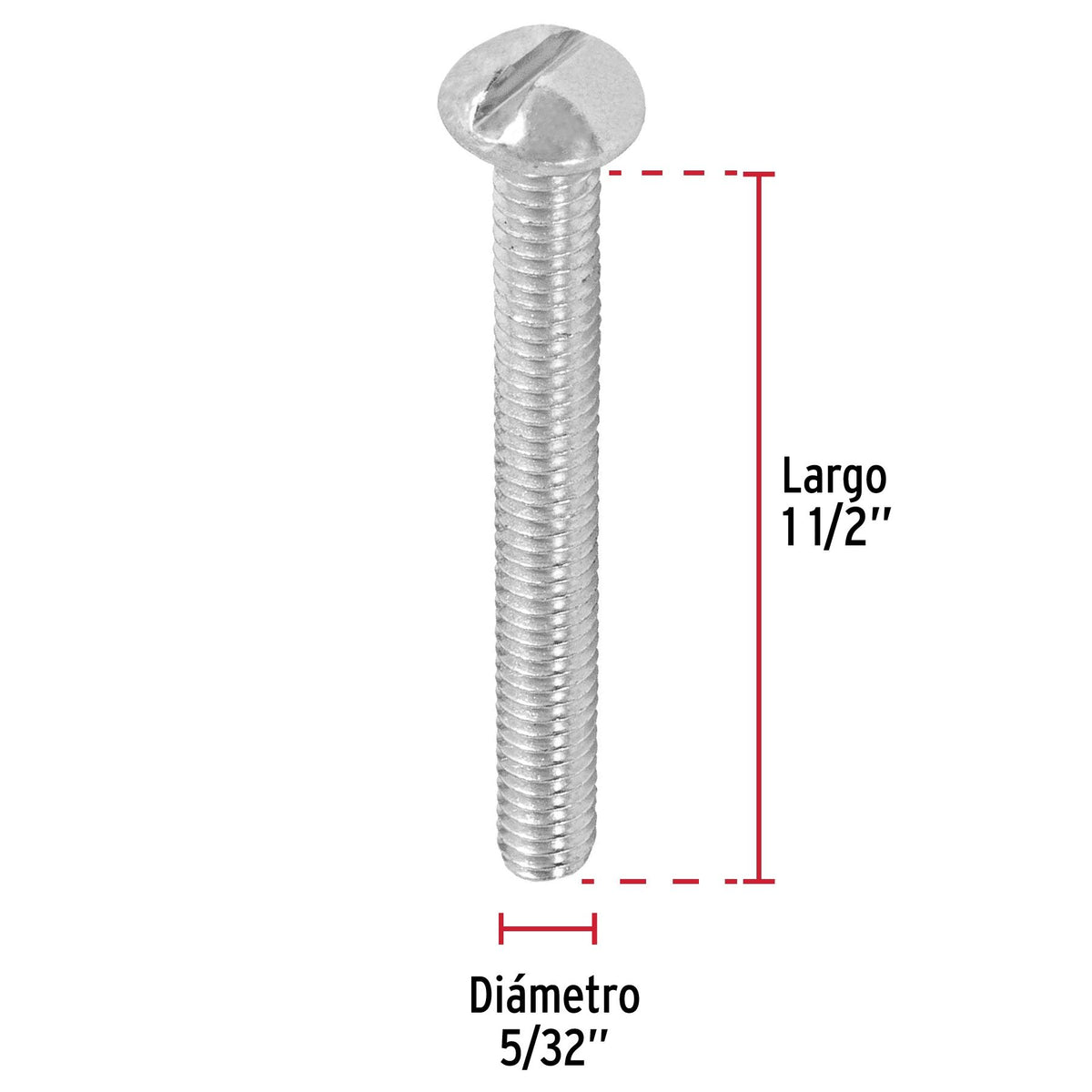Tornillo Tipo Estufa 5/32" x 1"1/2 Fiero Bolsa 200 Piezas
