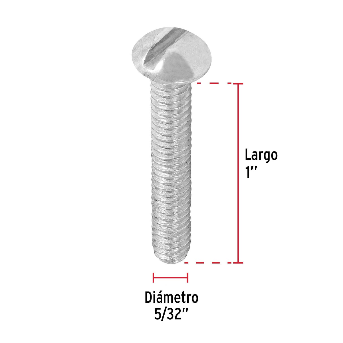 Tornillo Tipo Estufa 5/32" x 1" Fiero Bolsa 300 Piezas