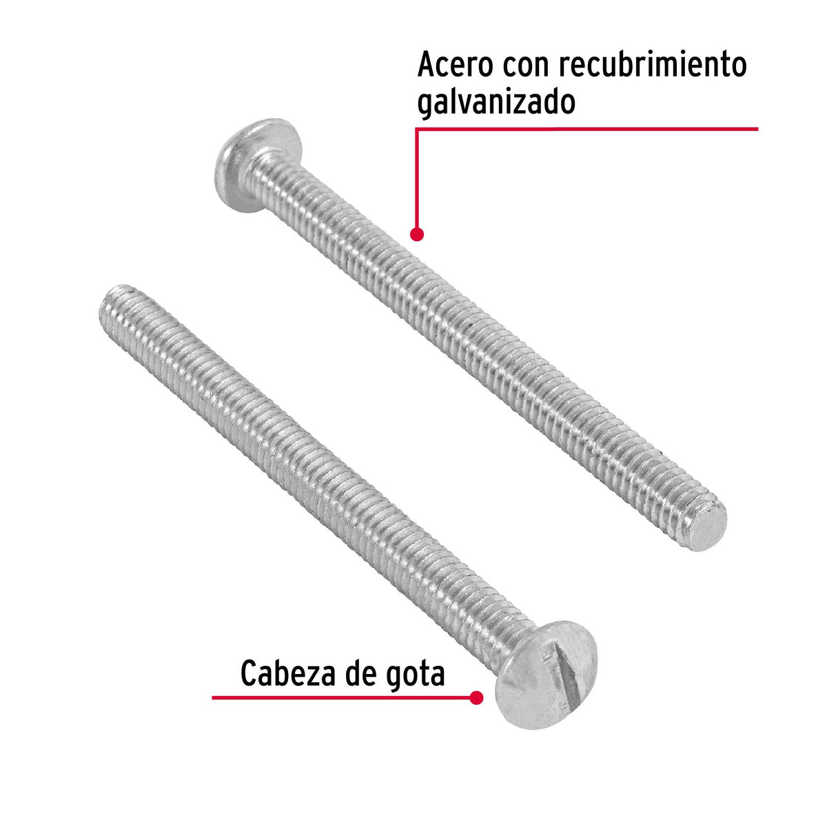 Tornillo Tipo Estufa 5/32" x 2" Fiero por Pieza