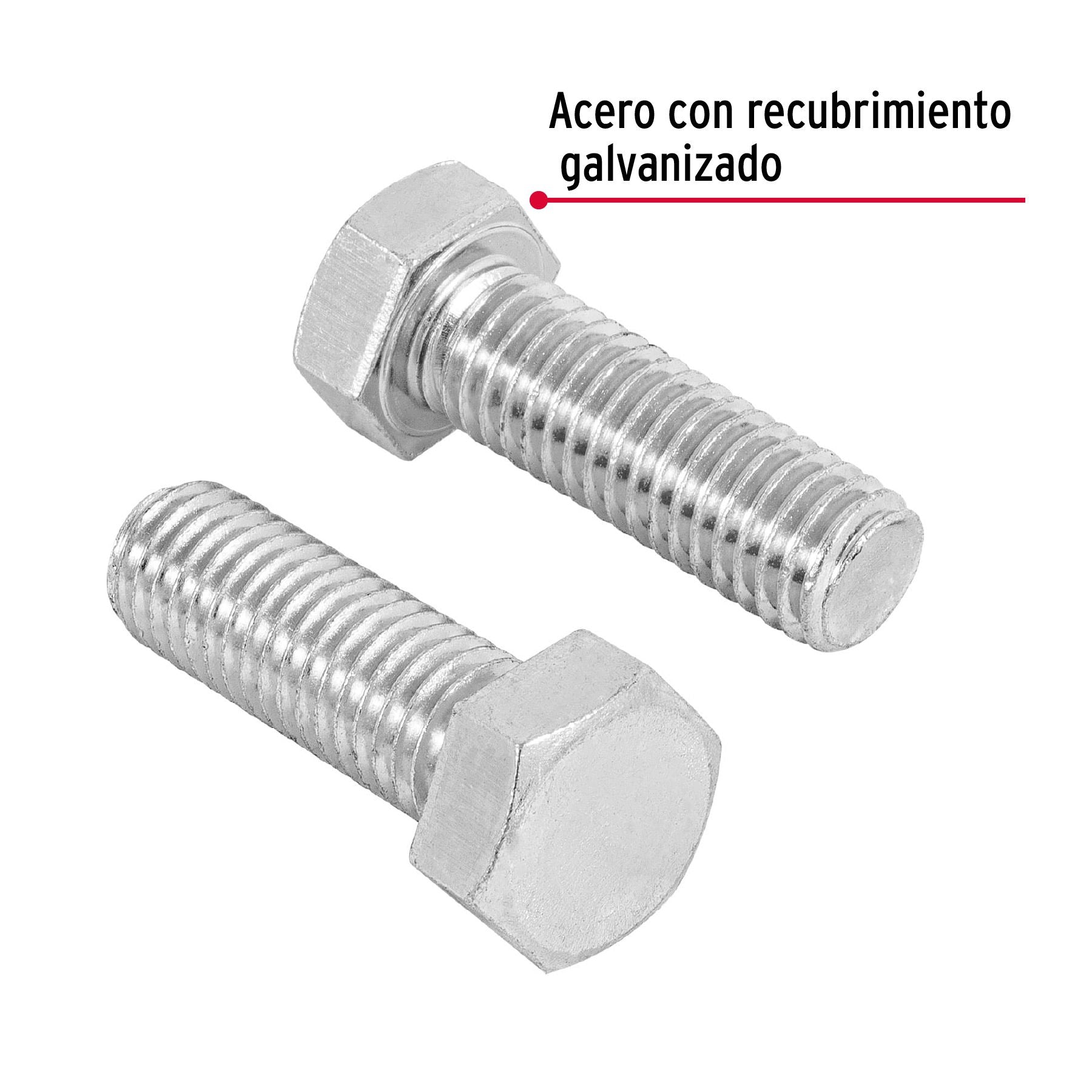Tornillo Cabeza Hexagonal 1/2" x 1"1/2 Fiero Bolsa 30 Piezas