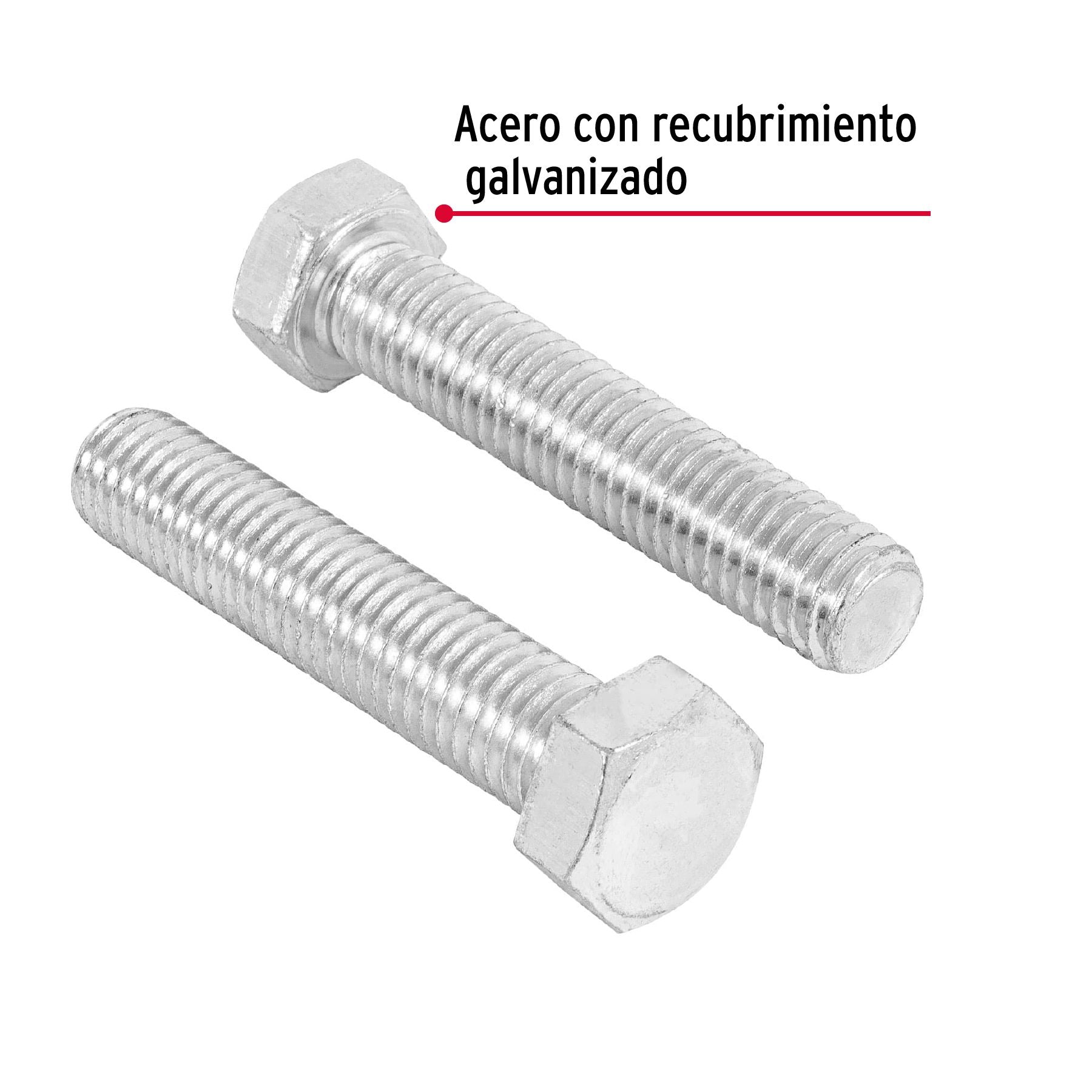 Tornillo Cabeza Hexagonal 1/2" x 2"1/2 Fiero Bolsa 20 Piezas