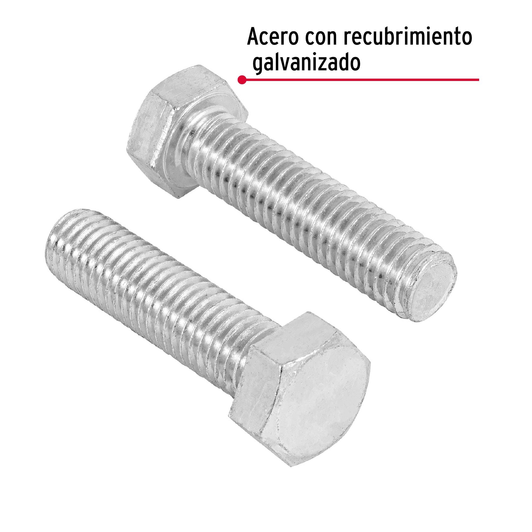Tornillo Cabeza Hexagonal 1/2" x 2" Fiero Bolsa 30 Piezas
