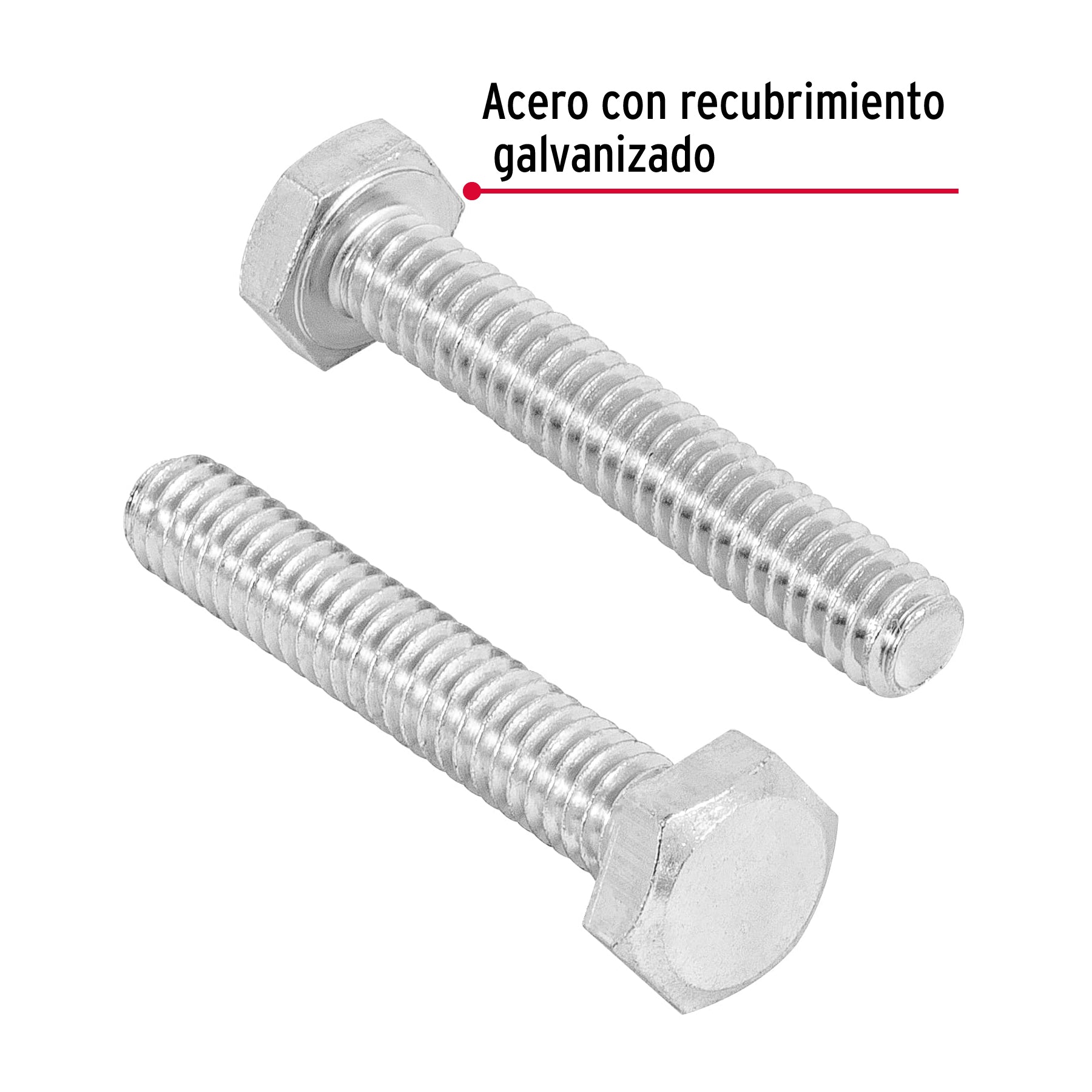 Tornillo Cabeza Hexagonal 1/4" x 1"1/2 por Pieza Fiero