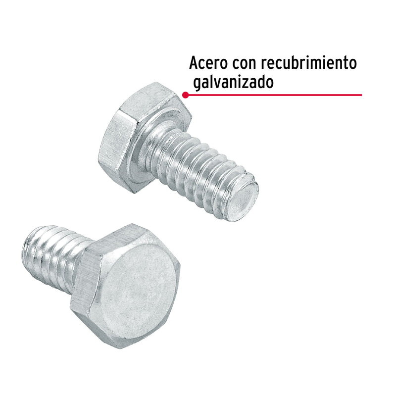 Tornillo Cabeza Hexagonal 1/4" (6 mm) X  1/2" Bolsa 150 Piezas Fiero