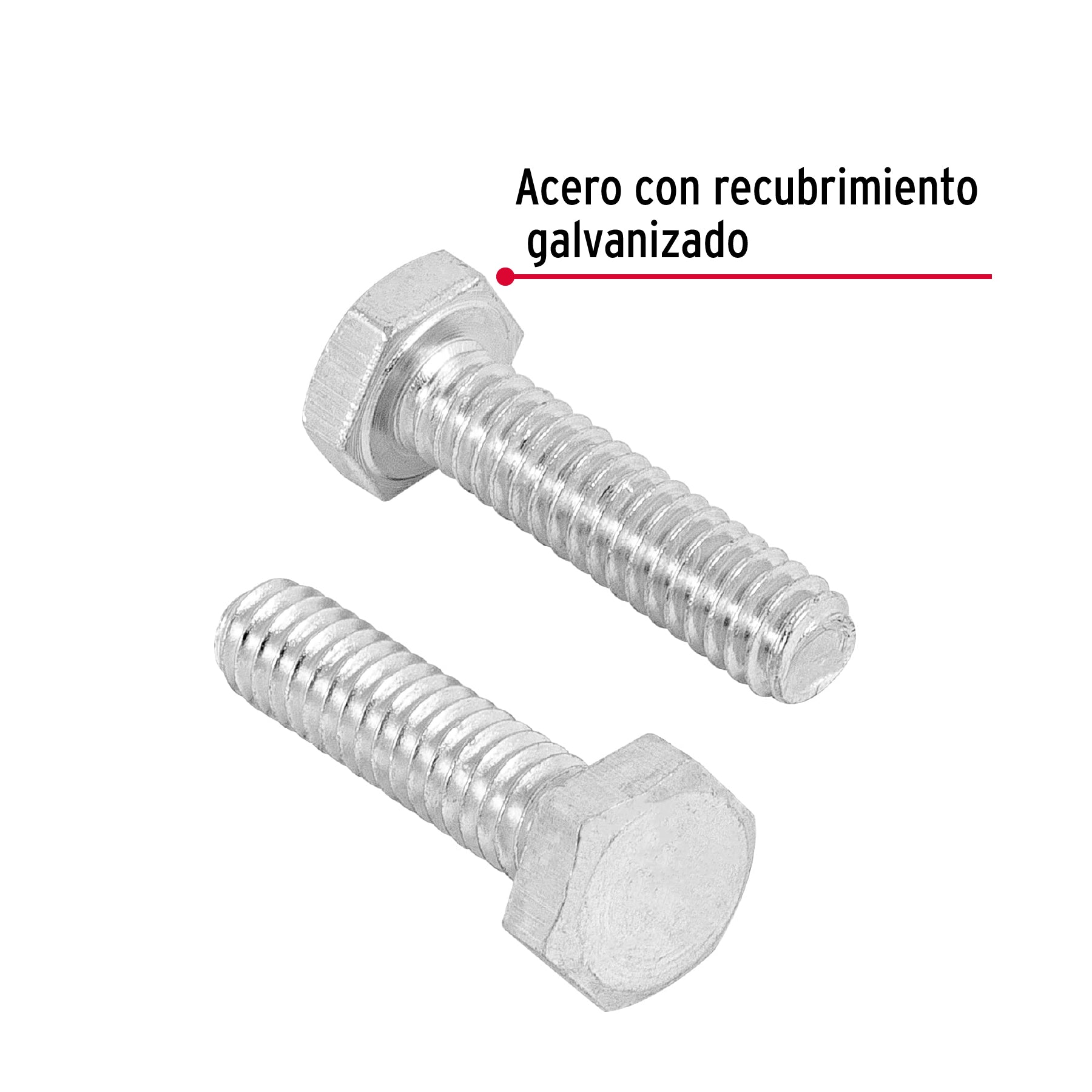Tornillo Cabeza Hexagonal 1/4" (6 mm) X 1" Bolsa 100 Piezas Fiero