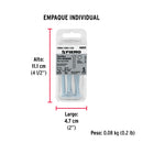 Tornillo Cabeza Hexagonal 1/4" x 2"1/2 Blister 5 Piezas Fiero