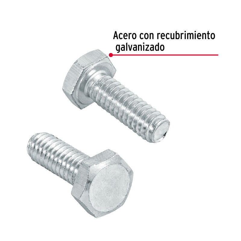 Tornillo Cabeza Hexagonal 1/4" (6 mm) X  3/4" Bolsa 100 Piezas Fiero