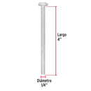 Tornillo Cabeza Hexagonal 1/4" (6 mm) X 4" Fiero