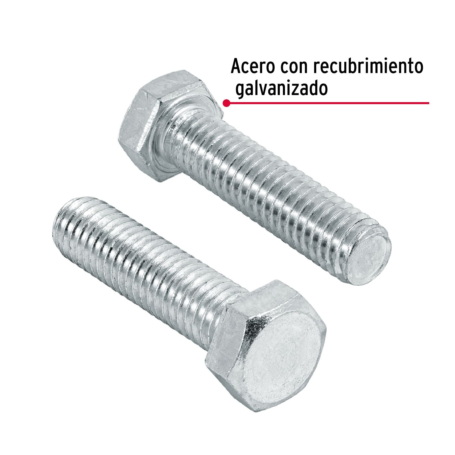 Tornillo Cabeza Hexagonal 3/8" X 1"1/2 Fiero Bolsa 70 Piezas