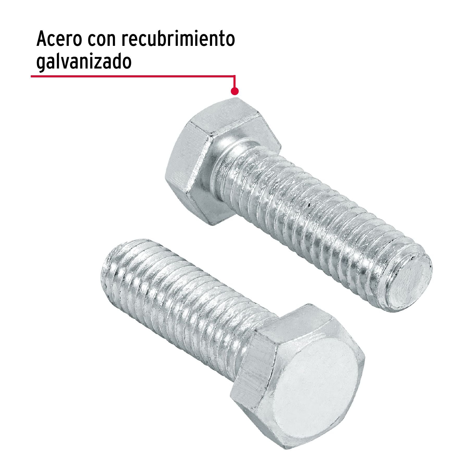 Tornillo Cabeza Hexagonal 3/8" X 1"1/4 Fiero Bolsa 40 Piezas