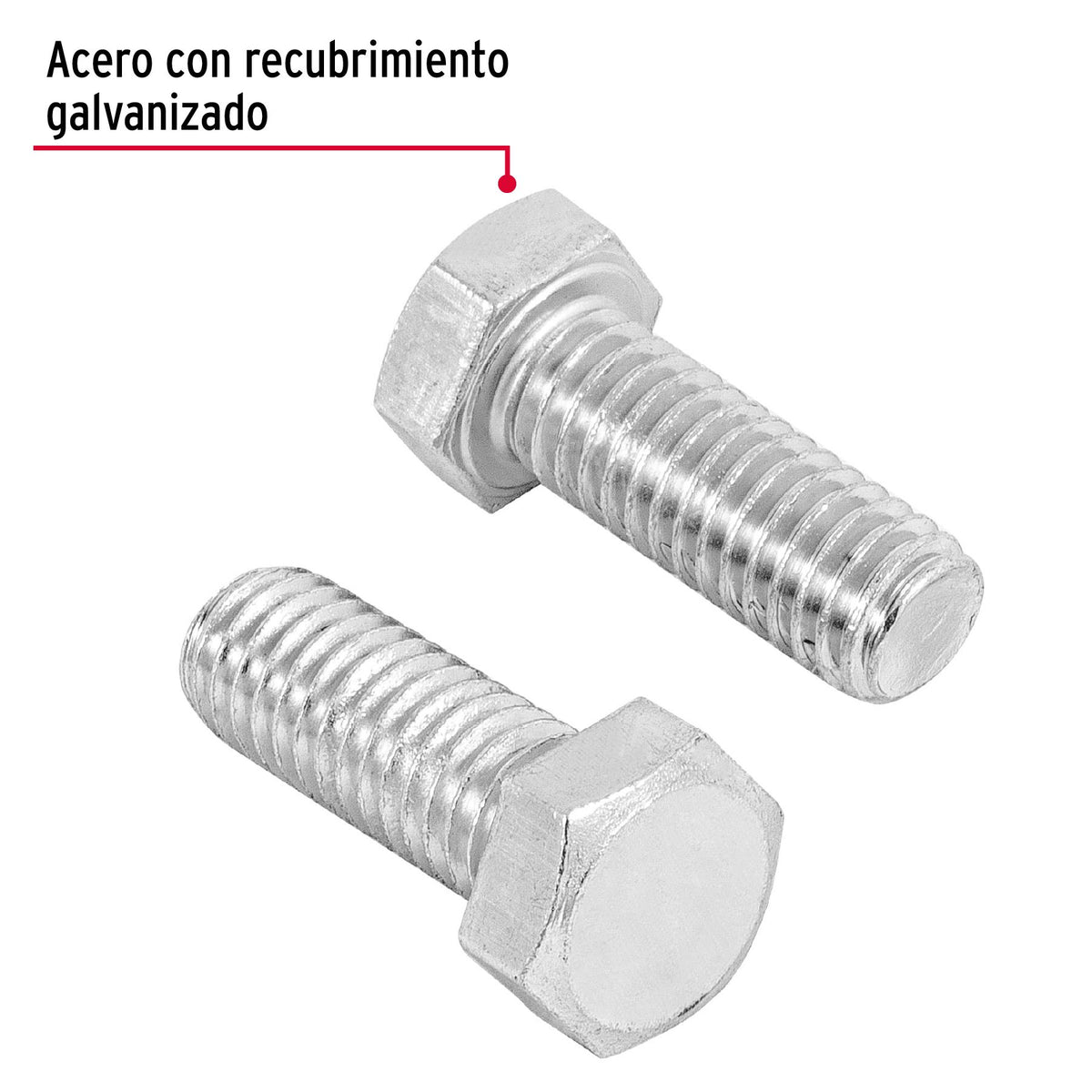 Tornillo Cabeza Hexagonal 3/8" X 1" Fiero Bolsa 40 Piezas