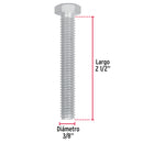 Tornillo Cabeza Hexagonal 3/8" (10 mm) X 2"1/2 Fiero