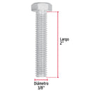 Tornillo Cabeza Hexagonal 3/8" (10 mm) X 2" Fiero