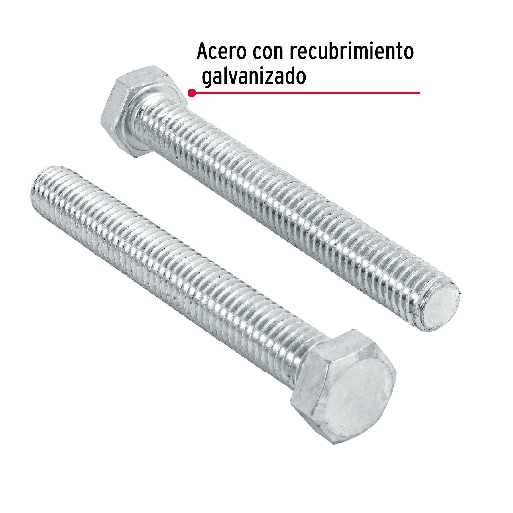 Tornillo Cabeza Hexagonal 3/8" X 3" Fiero Bolsa 40 Piezas