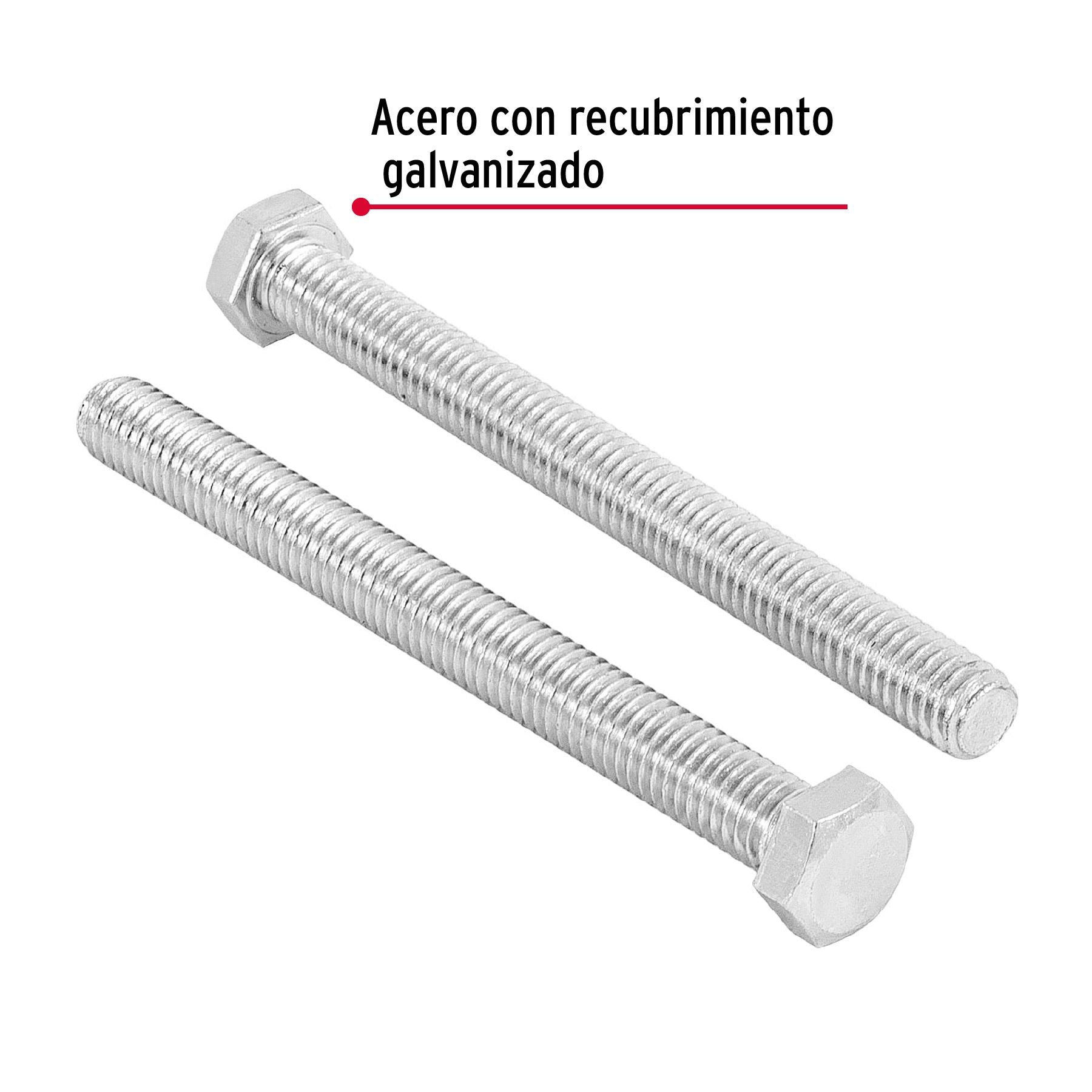 Tornillo Cabeza Hexagonal 3/8" x 4" Fiero Bolsa 30 Piezas
