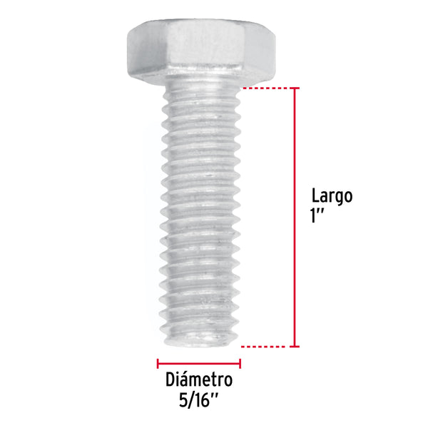 Tornillo Cabeza Hexagonal 5/16" (8 mm) X 1" Fiero