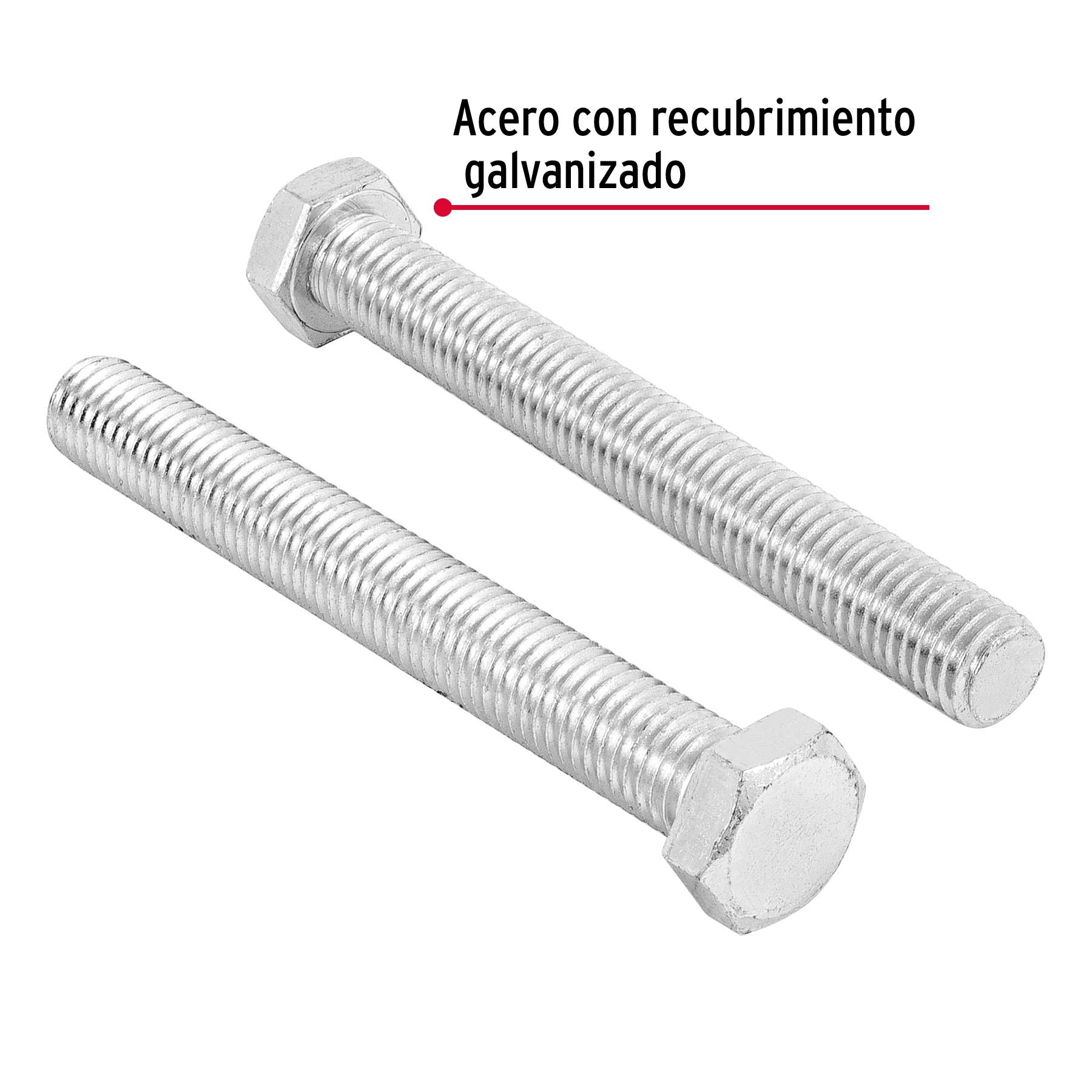Tornillo Cabeza Hexagonal 5/8" x 5" Fiero Bolsa 6 Piezas