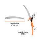 Cortador de Ramas Altas Mango Telescopico 2.4 mts Truper