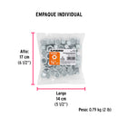 Tuerca Hexagonal 1/2" (13 mm) Fiero Bolsa 50 Piezas