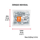 Tuerca Hexagonal 3/8" (10 mm) Fiero Bolsa 100 Piezas