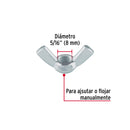 Tuerca Mariposa 5/16" Fiero por Pieza