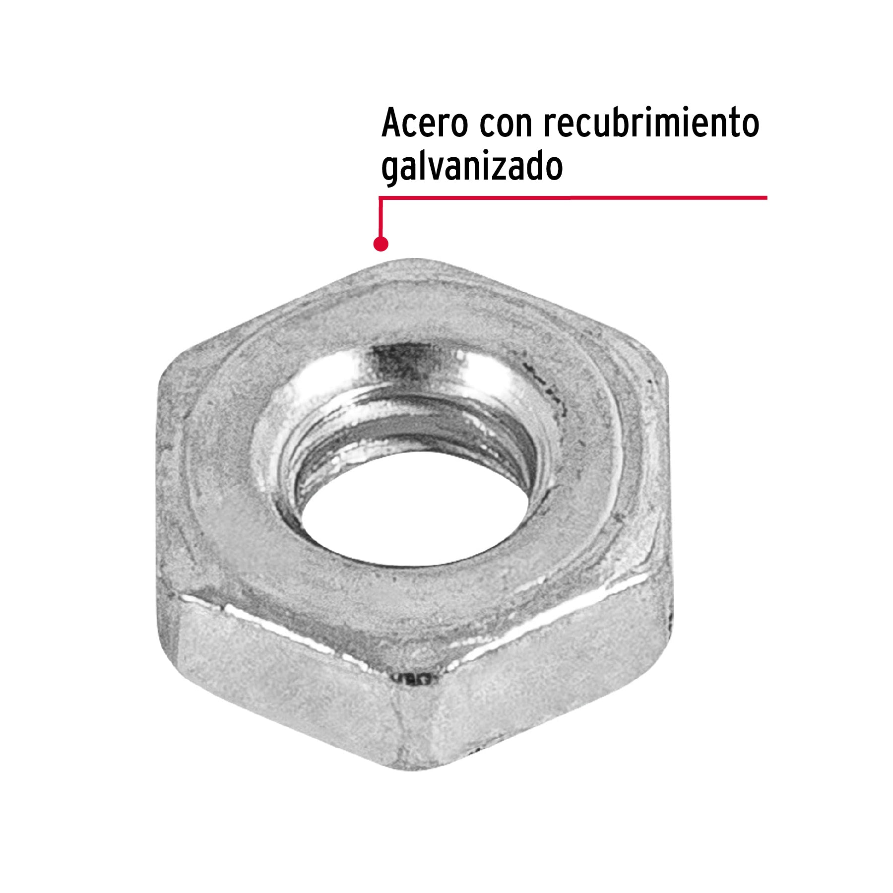 Tuerca Hexagonal 3/16" (5 mm) Fiero Bolsa 600 Piezas