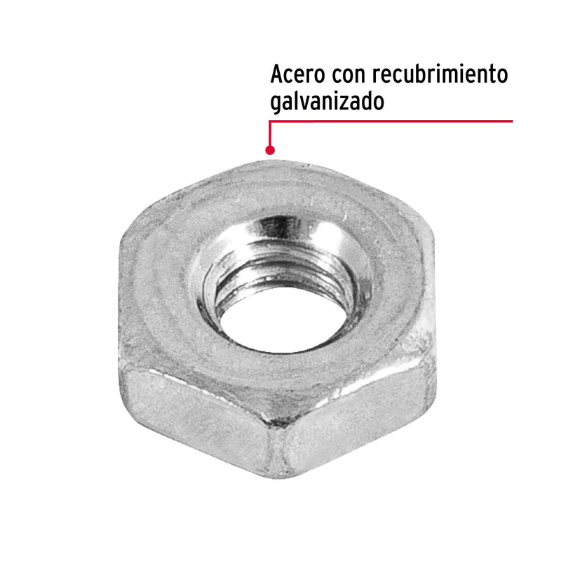 Tuerca Hexagonal 5/32" (4 mm) Fiero Bolsa 700 Piezas