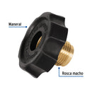 Tuerca Izquierda 7/8" para Gas con Maneral Plastico Foset