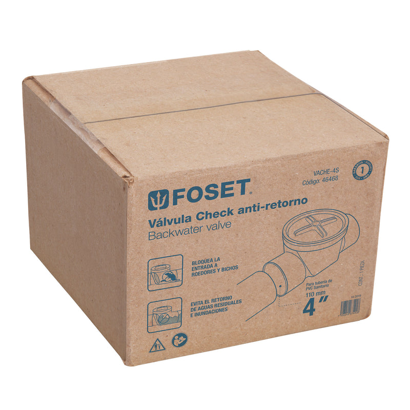 Valvula Antirretorno de ABS de 4" FOSET