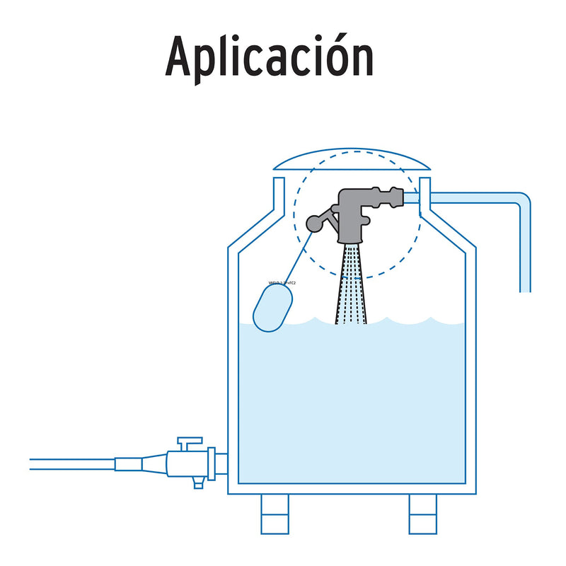Valvula de Llenado Tanque Alto Plastico 3/4" (19 mm) Foset