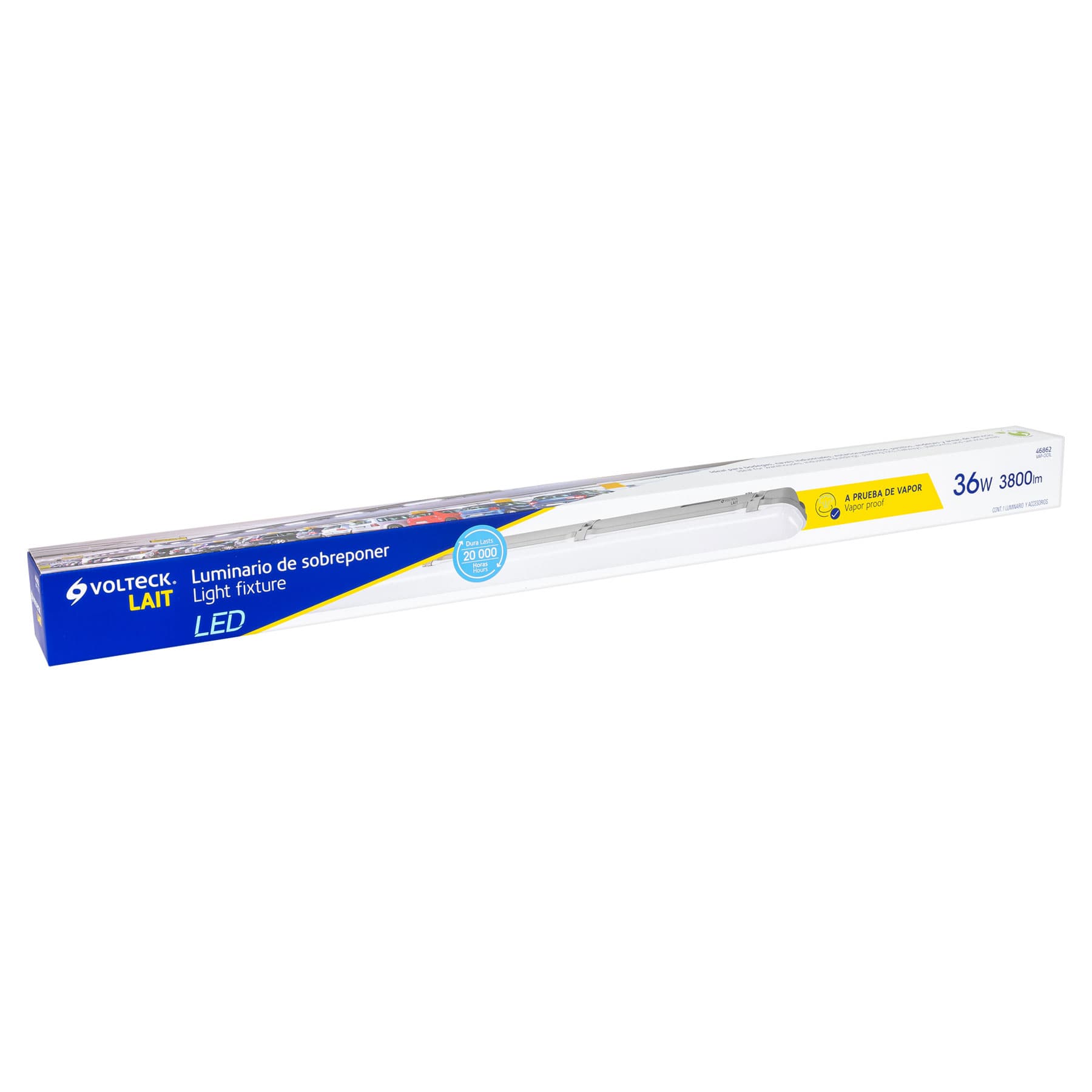 Luminario Lineal LED 36 W de Sobreponer a Prueba de Vapor Volteck