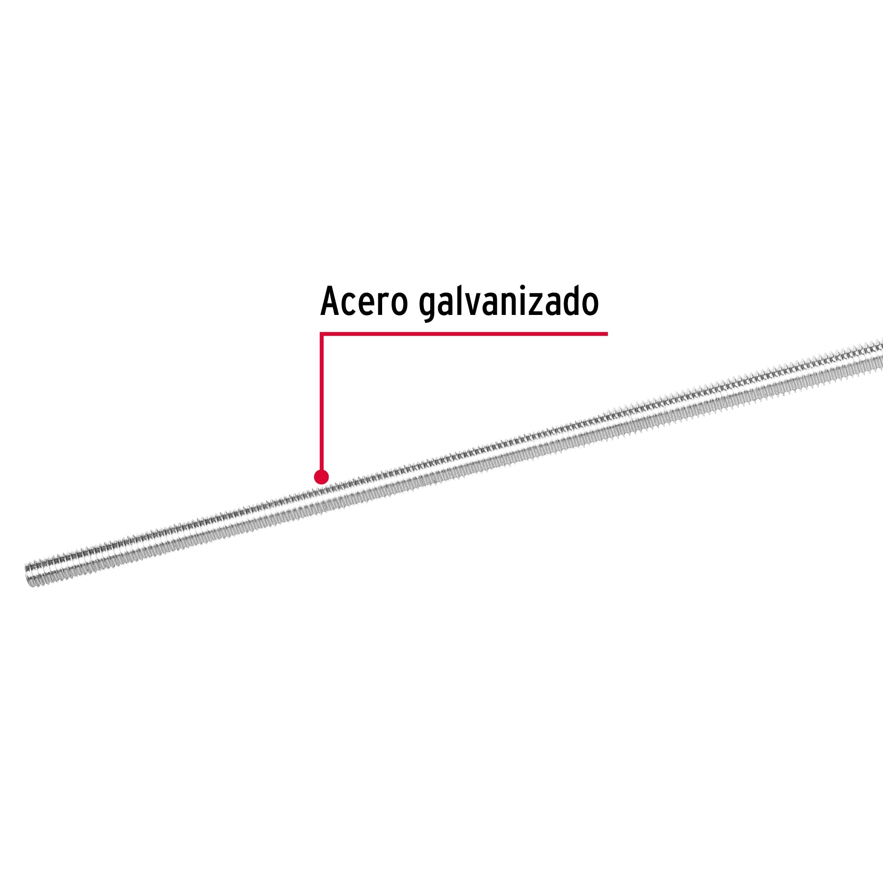 Varilla Roscada de 1 Metro x 5/16" (8 mm) Fiero