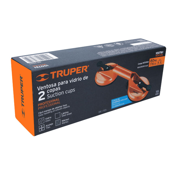 Ventosas de Aluminio para Vidrio Truper 2 Copas de Succion