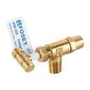 Valvula para Estufa Horizontal 1/8" para Gas L.P. con Maneral Foset