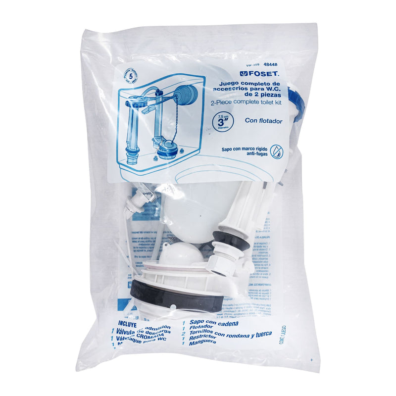 Herrajes para Sanitario Descarga 3” Tradicional Foset