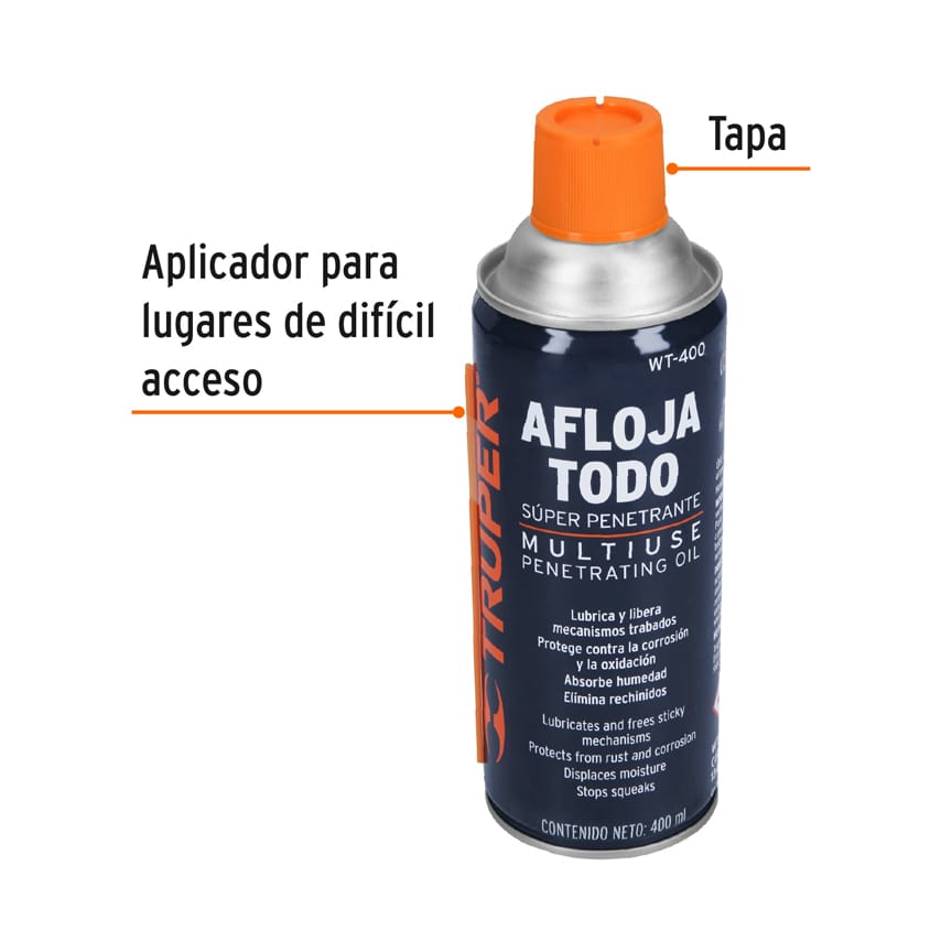 Lubricante Aflojatodo Truper 400 ml